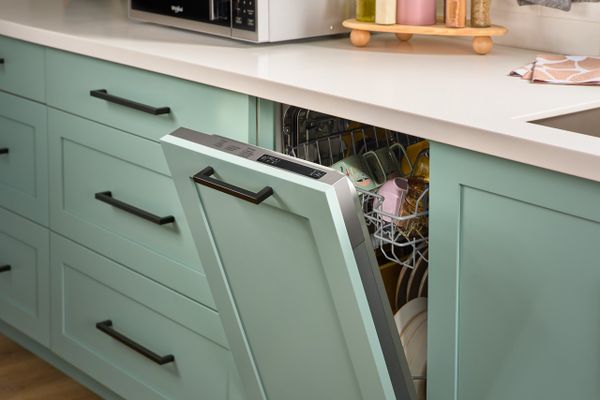 Credit: KitchenAid An open panel ready KitchenAid UDPS5118SP dishwasher