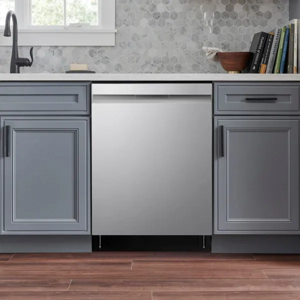 The LG LDP6810SS dishwasher in a kitchen