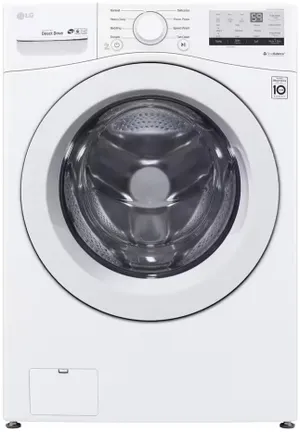 Front view of the LG WM3400CW front load washer
