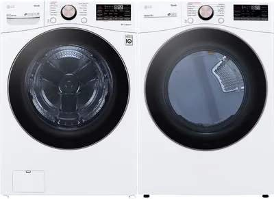 An LG laundry pair featuring the LG WM4000HWA washer and LG DLEX4000W dryer