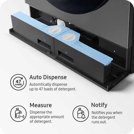 Samsung Bespoke AI Laundry Combo auto dispense system