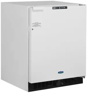 Front view of the Marvel MSRE224-WS81A compact refrigerator