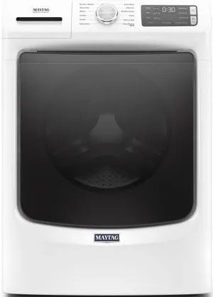 Front view of the Maytag MHW6630HW front load washer