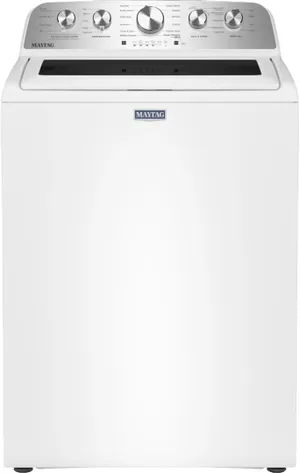 Front view of the Maytag MTW5605RW top load washer
