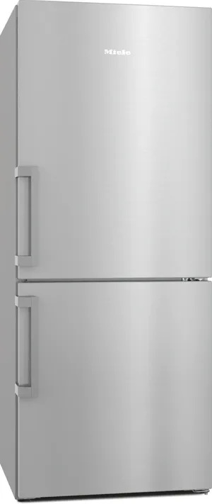 Front view of the Miele KFN 4776 ED bottom freezer refrigerator