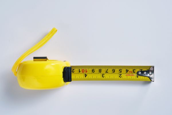 An overhead view of a measuring tape