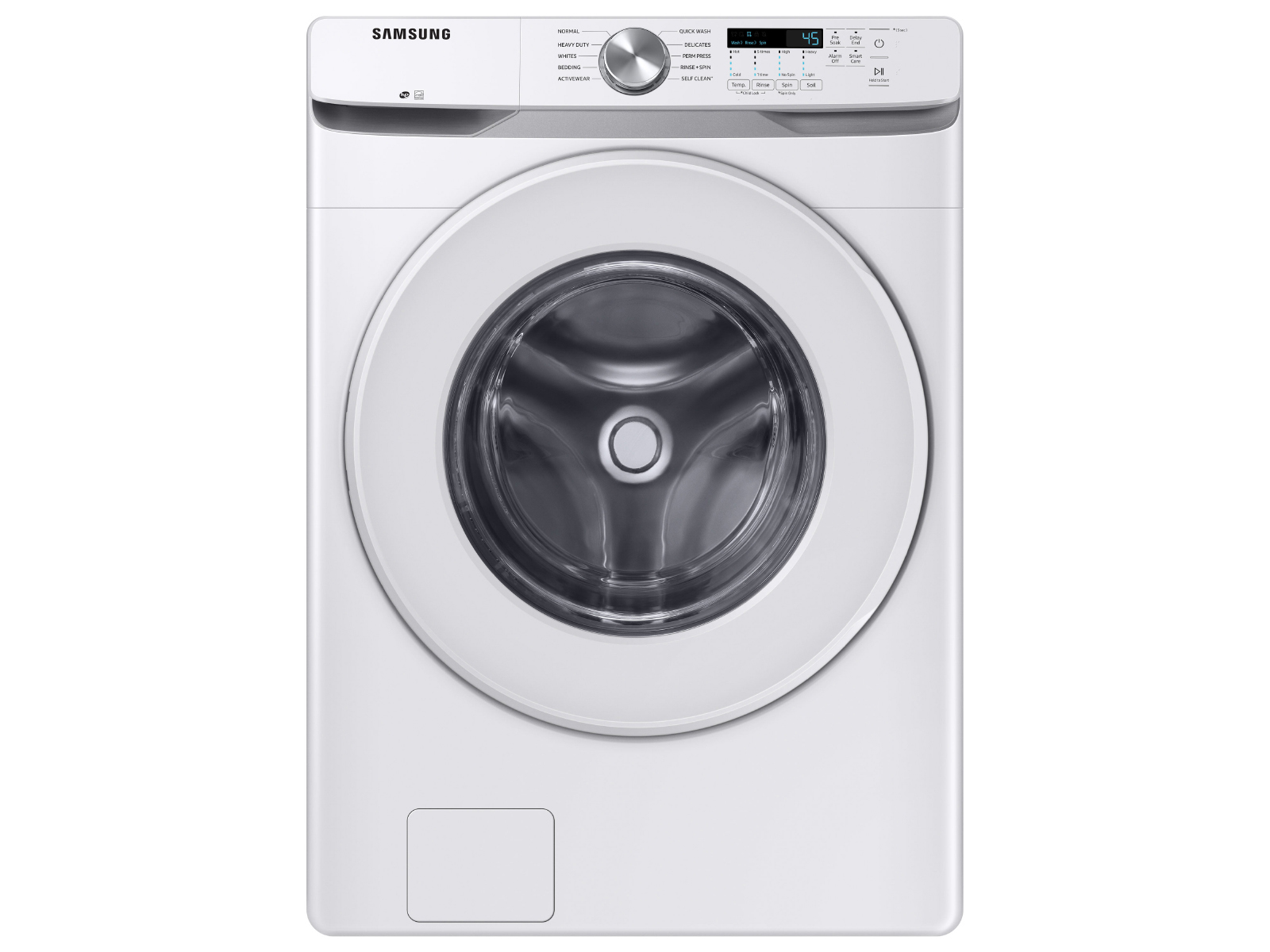 Samsung white and stainless steel front load washer