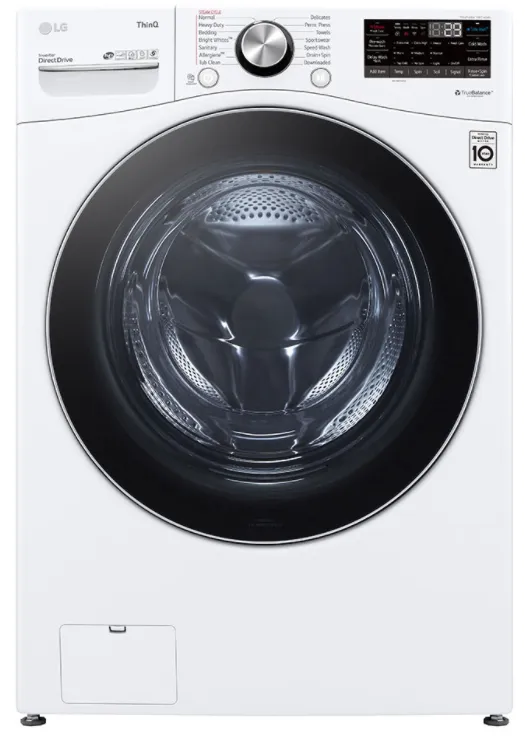 white LG washing machine