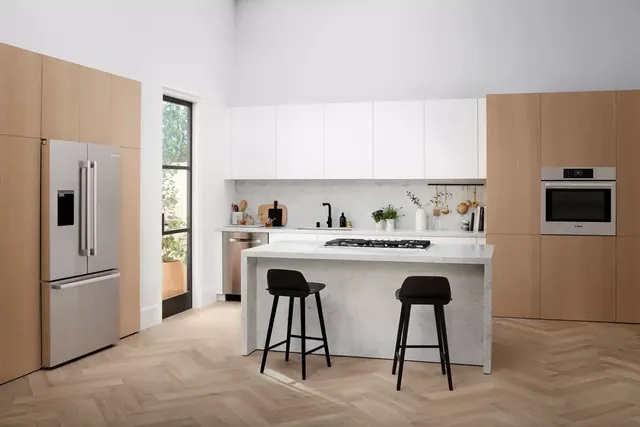 36" refrigerator header modern kitchen with 36" bosch refrigerator