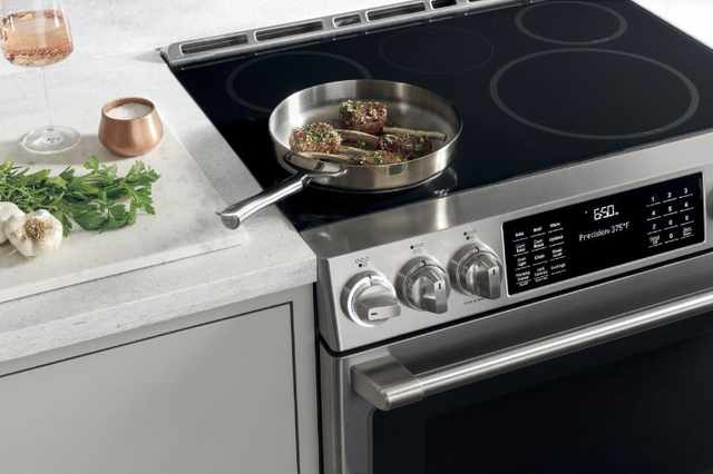 Detail shot of a Cafe induction range