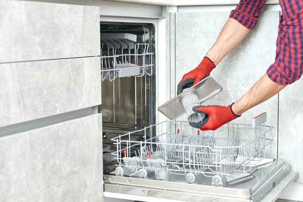 iStock Credit: Andrei Naumenka A person removing a dishwasher filter