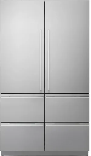 Front view of the SKS SKSFD4826MT French door refrigerator