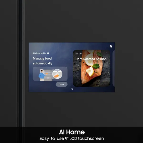 A close-up of the Samsung AI Home infographic