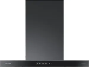 Front view of the Samsung NK30CB700W33 30” wall mounted range hood