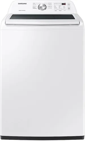 Credit: Samsung Front view of the Samsung WA44A3205AW top load washer