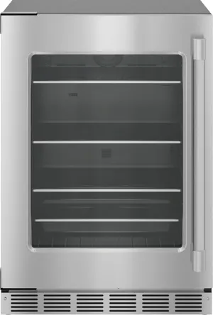 Front view of the Thermador Freedom T24UR925LS under the counter refrigerator