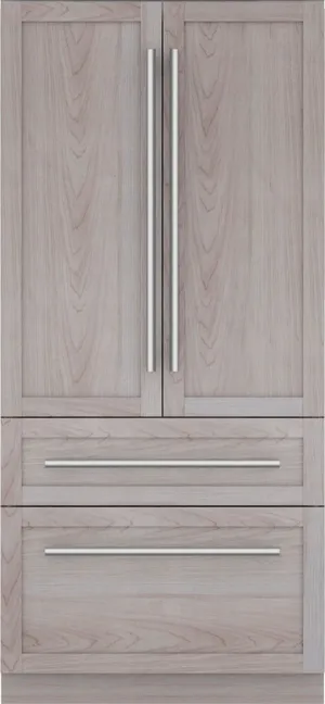 Front view of the Thermador Freedom T36IT100NP panel ready refrigerator 