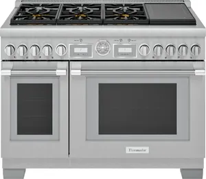 Credit: Thermador Front view of the Thermador Pro Grand PRD486WIGU 48” range