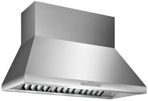 Front view of the Thermador Professional HPCN48WS wall mounted range hood