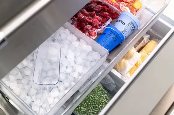 Overhead view of the Thermador T36FL821NS ice maker