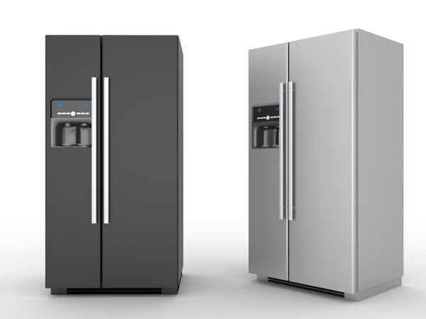 iStock Credit: 3alexd Two refrigerators in different colors against a white background