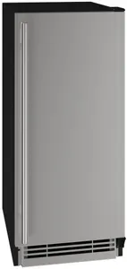 Front view of the U-Line UHRE115-SS01A compact refrigerator