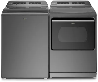 A Whirlpool laundry pair featuring the Whirlpool WTW8127LC washer and Whirlpool WED8127LC dryer