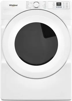 Front view of the Whirlpool WED4720RW electric dryer