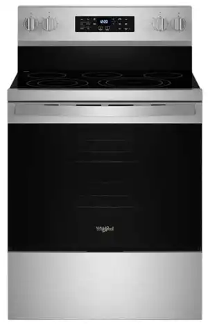 Front view of the Whirlpool WFES5030RS electric range