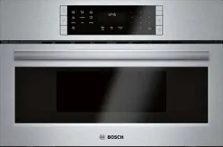 Front view of Bosch HMC80252UC 30” speed oven 