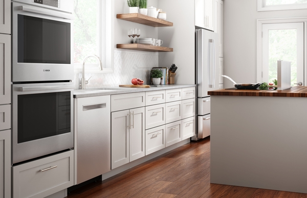A Bosch NIT8669UC 30” double wall oven featured in a kitchen 
