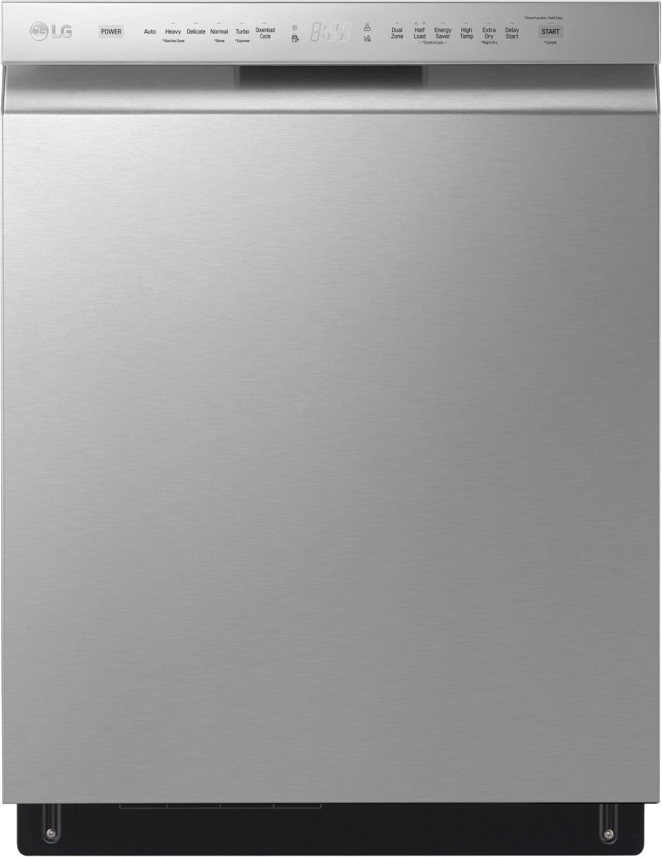Front view of the LG LDFN4542S dishwasher 