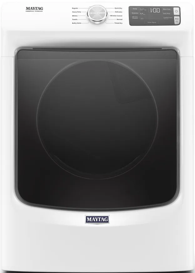 Front view of Maytag MED5630HW dryer 