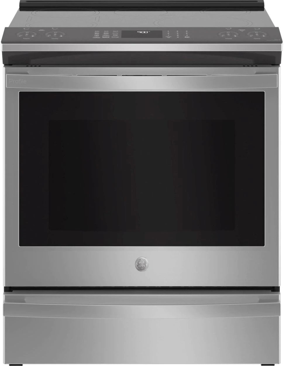 GE Profile Front view of GE Profile 30” induction range