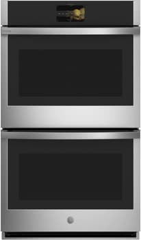 Front view of GE Profile PTD7000SNSS 30-inch double wall oven 