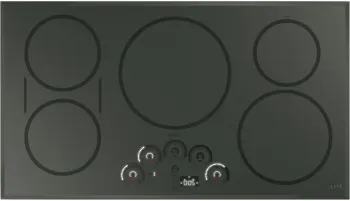 GE Café Overhead view of the GE Café CHP95362MSS 36” induction cooktop