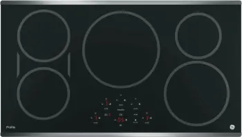 GE Profile Overhead view of the GE Profile PHP9036SJSS 36” induction cooktop