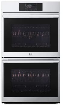 Front view of LG Studio WDES9428F 30-inch double wall oven 