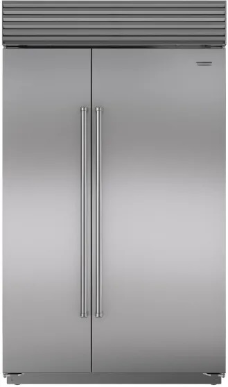 Sub Zero Front view of Sub Zero BI-48S/S/PH side by side refrigerator