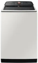 Front view of the Samsung WA55A7300AE top load washer 