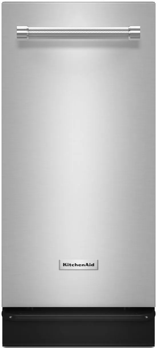KitchenAid Front view of KitchenAid KTTS505ESS 15” stainless steel trash compactor