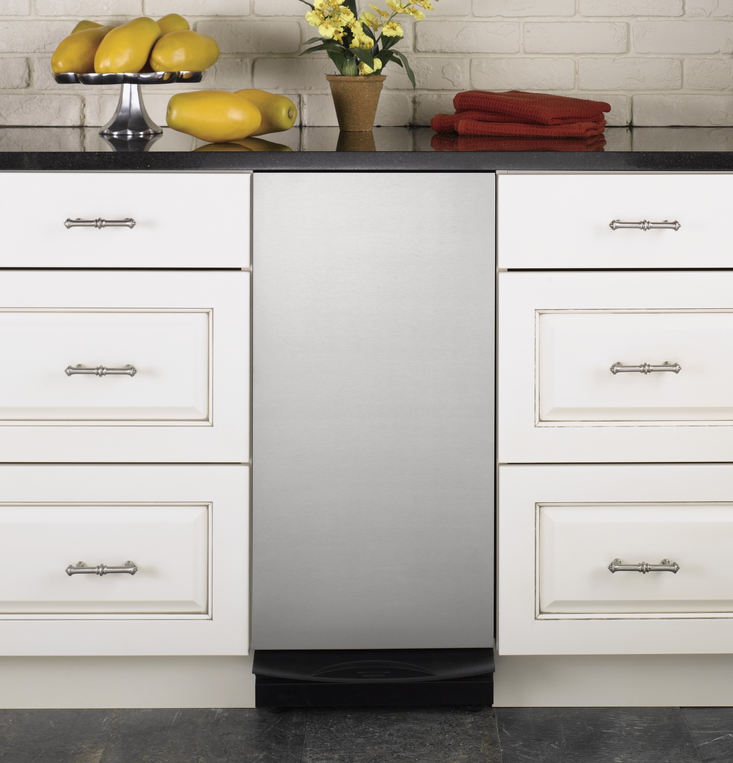 An image of a kitchen trash compactor