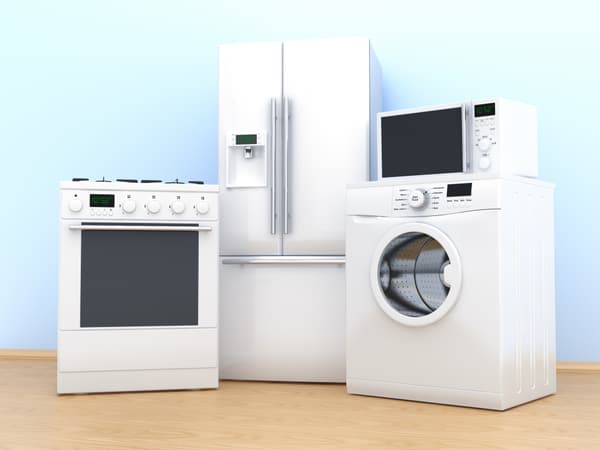 A 3D graphic of appliances A 3D graphic of appliances