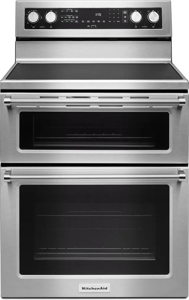 KitchenAid KitchenAid 30” Stainless Steel Freestanding Electric Double Oven Range