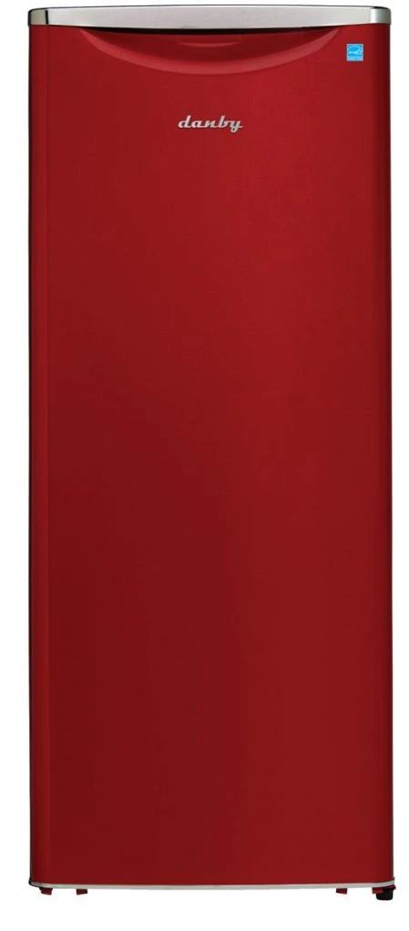Credit: Danby Front view of the Danby DAR110A3LDB column refrigerator in a red metallic finish