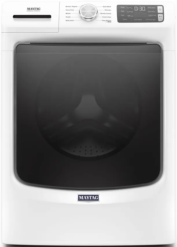 Front view of the Maytag MHW5630HW front load washer 