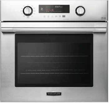 Front view of the Signature Kitchen Suite UPWS3044ST wall oven