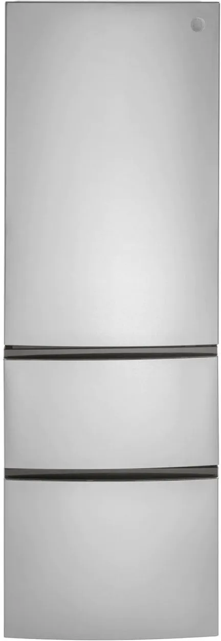 Credit: GE Front view of the GE GLE12HSPSS bottom freezer refrigerator