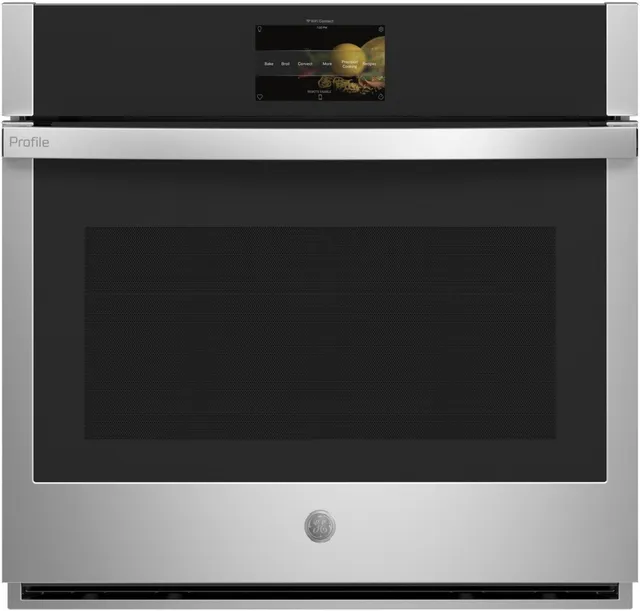 Front view of the GE Profile PTS7000SNSS single wall oven 