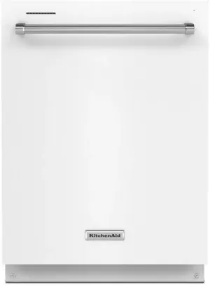KitchenAid 24" White Top Control Built-In Dishwasher